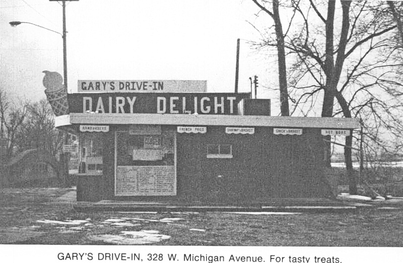 Frosty Joeys (Garys Drive-In) - 1972 Clinton High Year Book Ad (newer photo)